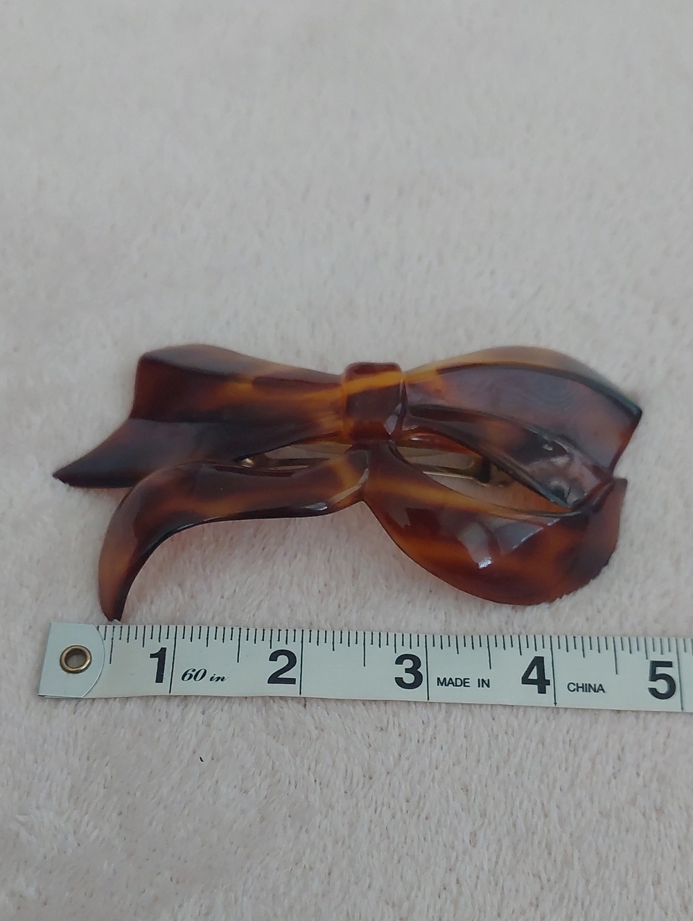 Made In France Tortoiseshell BOW Hair Barrette NWOT - Picture 5 of 8